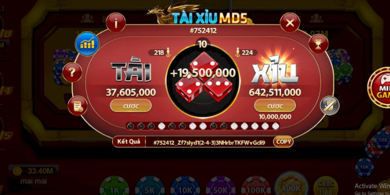 Sự thú vị từ game tài xỉu rút tiền mặt